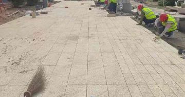 石嘴山黄金麻荔枝面地铺案例