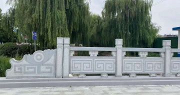 石嘴山 芝麻灰桥栏杆、河道栏杆安装效果