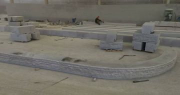 石嘴山 芝麻白整石坐凳（光面+自然面）