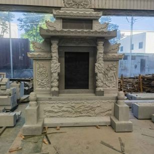 石嘴山 芝麻灰高档墓碑、土墓，一套也支持定做