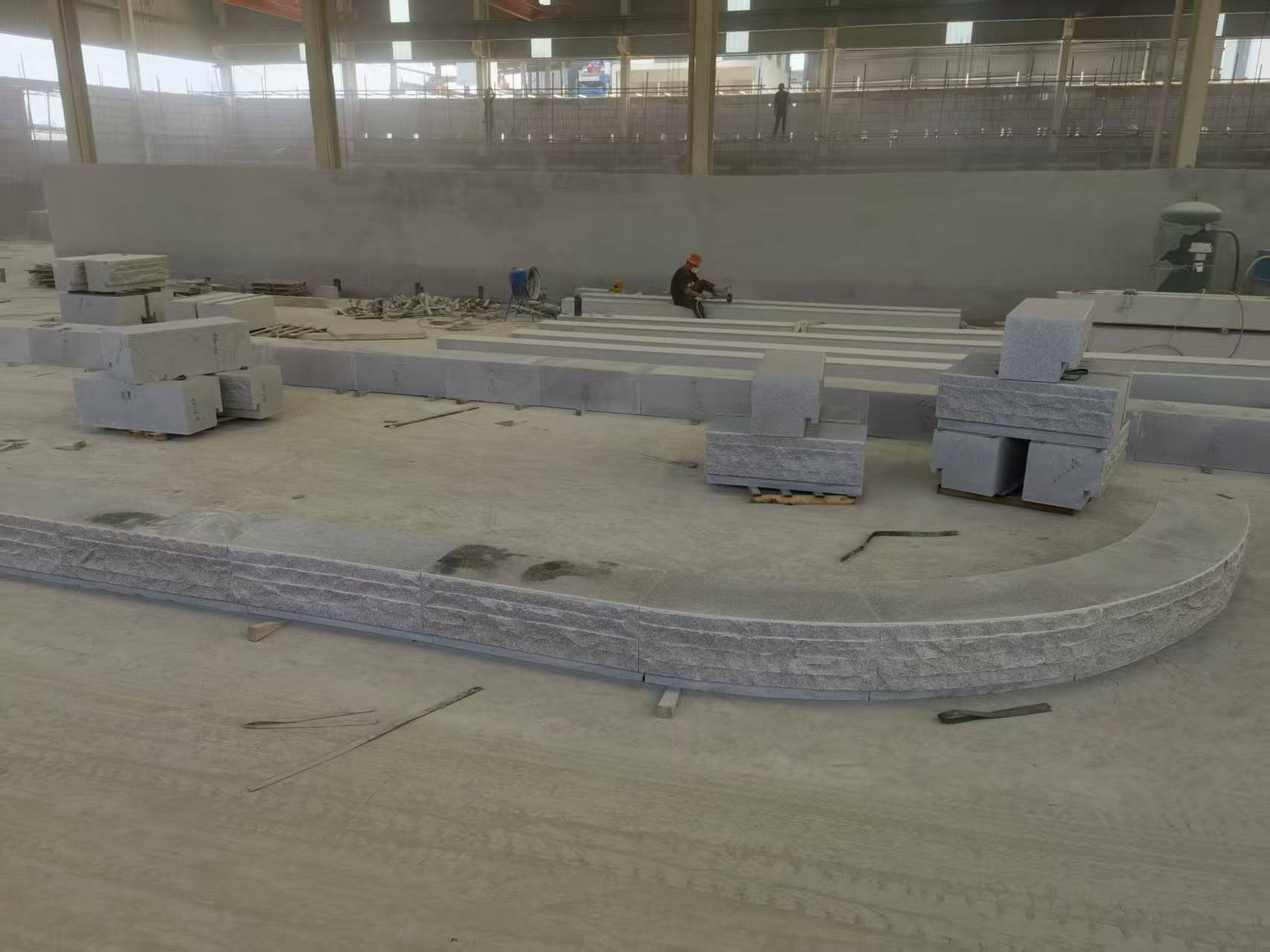 石嘴山 芝麻白整石坐凳（光面+自然面）