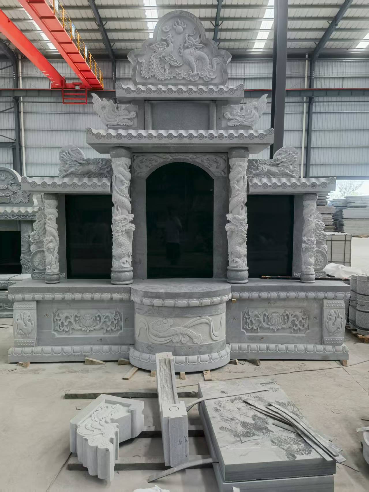 石嘴山 芝麻灰高档墓碑，土墓，可定制